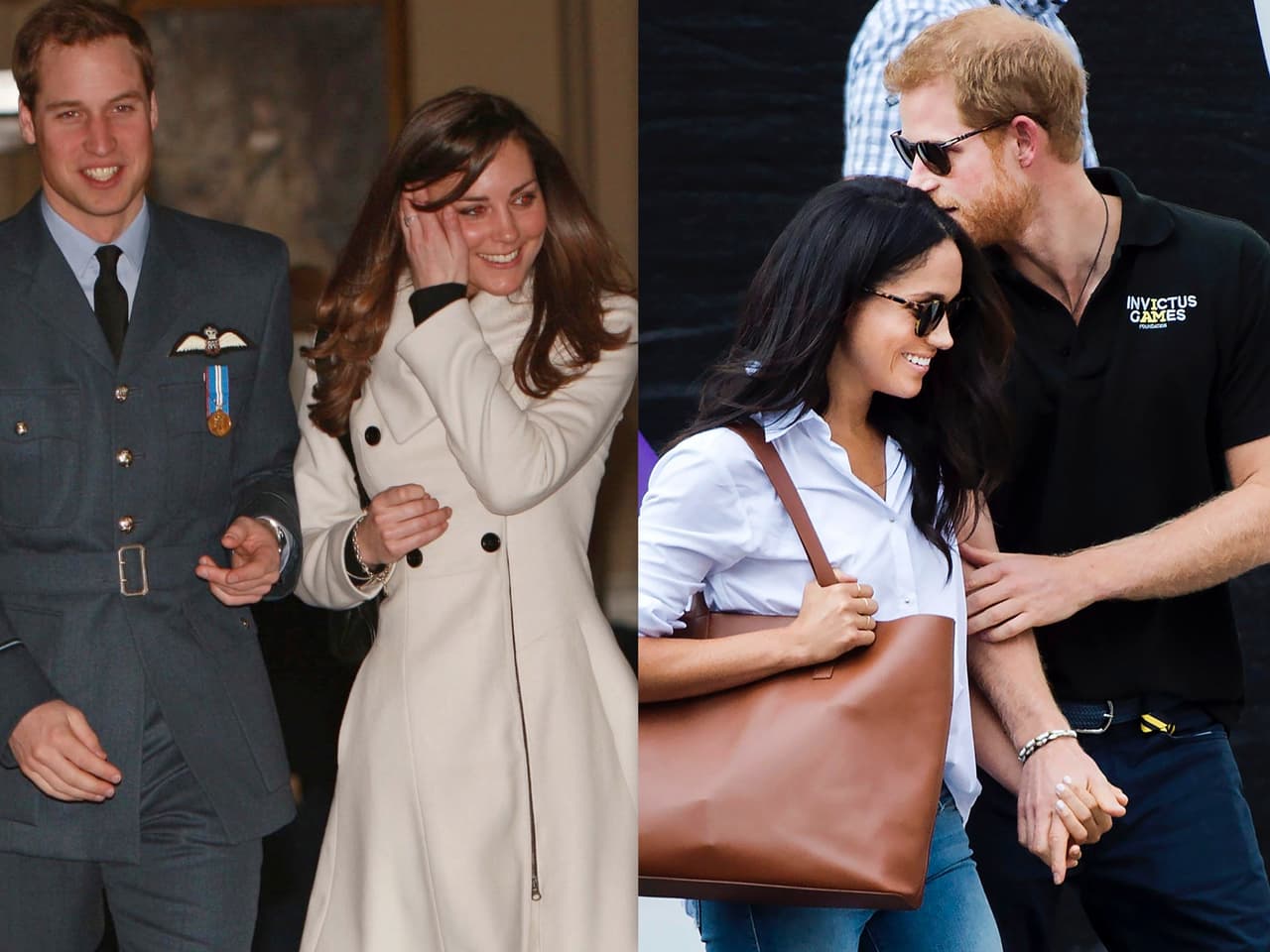 La primera vez que se vio en público juntos a William y Kate fue en el 2008, durante la graduación de William de la Real Fuerza Aérea (RAF) británica; y el primer evento público al que asistió Meghan con Harry fue en los
<i>Invictus Games</i> el pasado mes de septiembre.