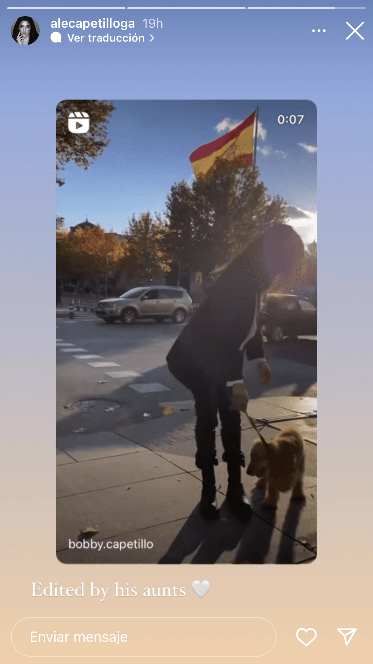 "
<b>Bobby, mi mejor amigo</b>, el que me conoce hasta el alma, feliz primer año en la tierra, vamos por muchos más juntos", deseó a su mascota.
<br>