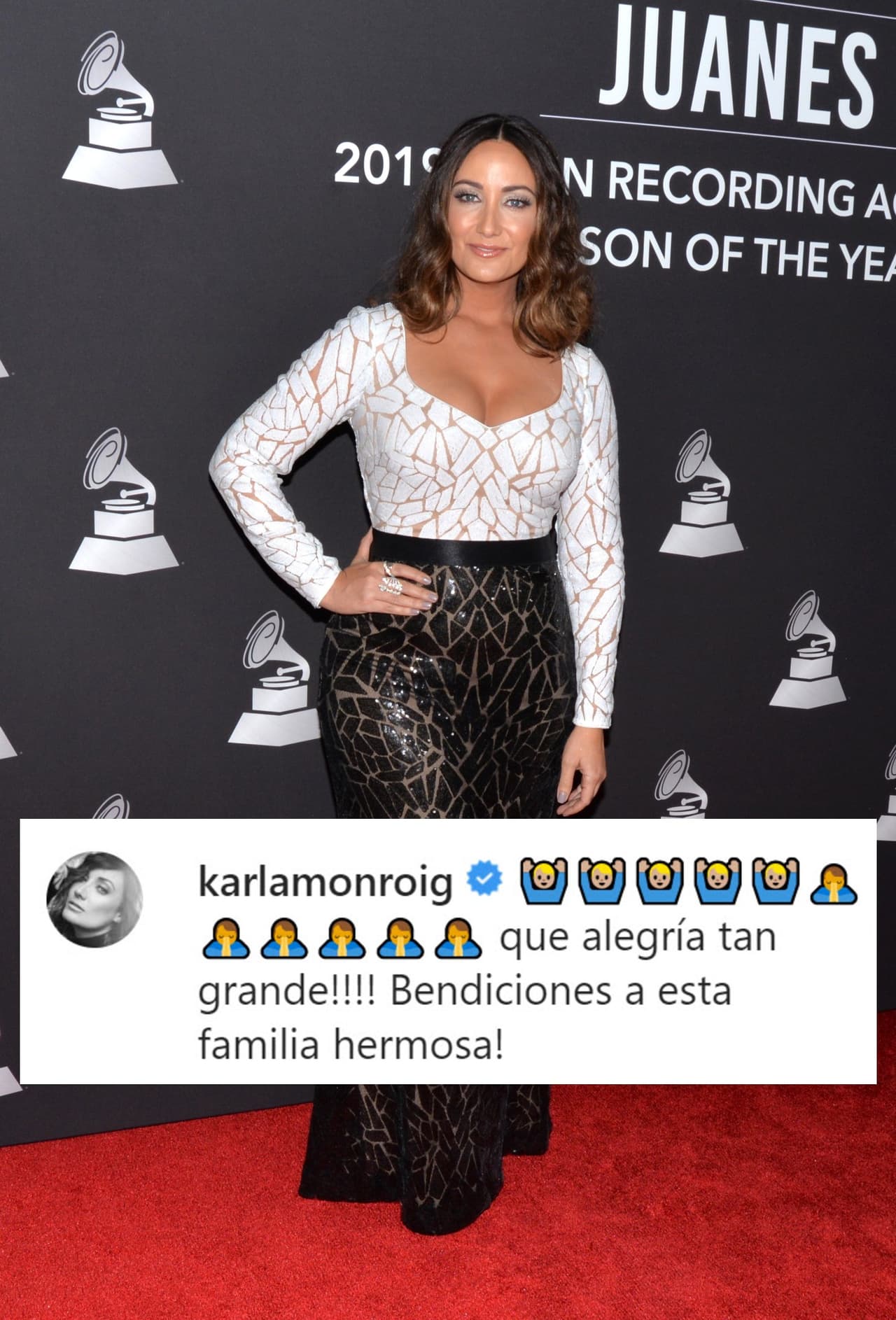 <b>Karla Monroig</b> también externó su felicidad por el embarazo de la periodista mexicana.