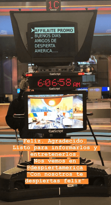 Esta mañana regresó con la batería recargada para informar y darle los buenos días al público hispano.