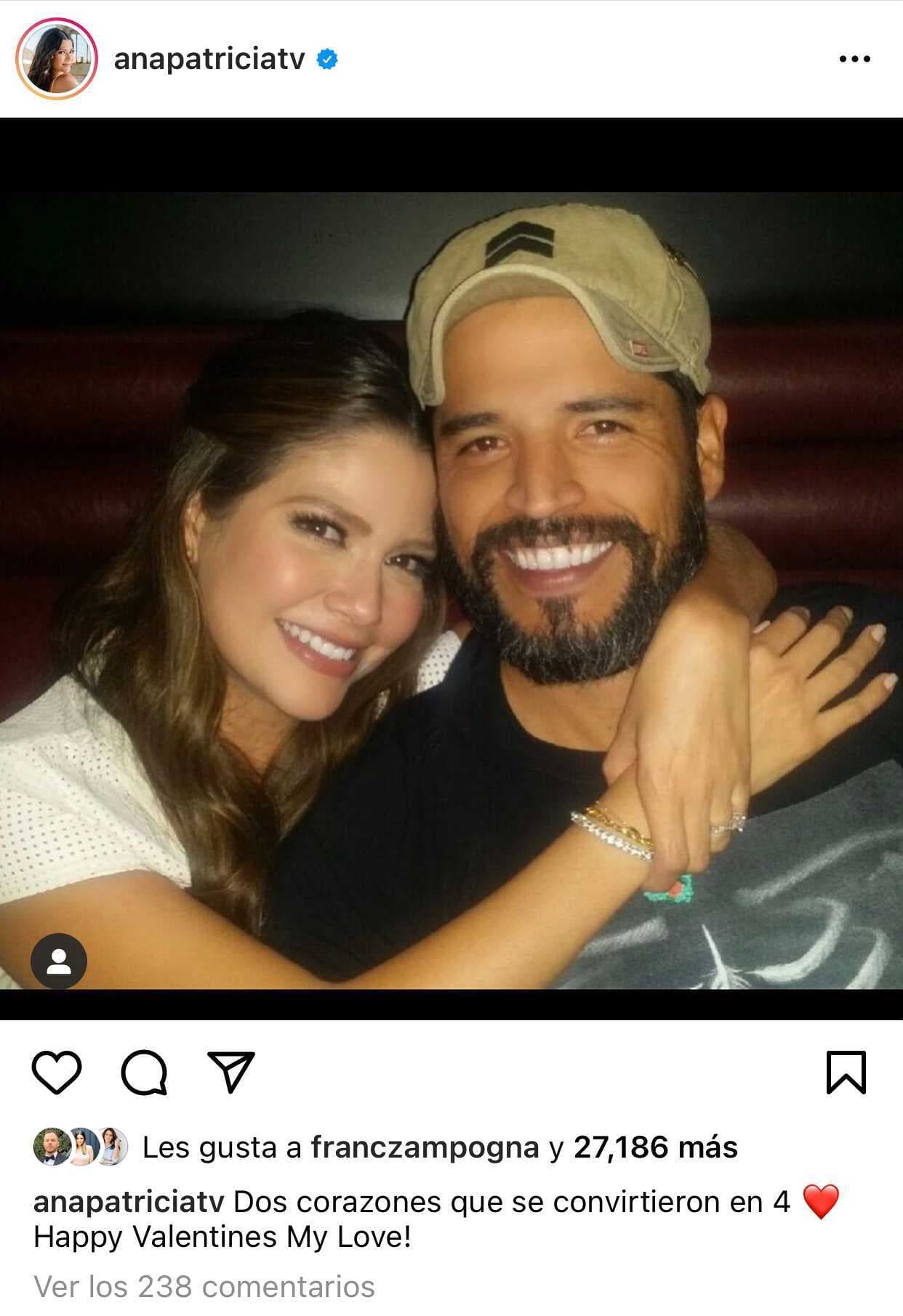 Ana Patricia Gámez festejó su matrimonio con Luis Carlos Martínez, con quien se casó en el año 2014. Resaltó que su amor se 
<b><a href="https://www.instagram.com/p/CLSPN-UA7aS/?igshid=1ms2atgm9yo8z" target="_blank">“convirtió en 4 corazones”</a></b>
<a href="https://www.instagram.com/p/CLSPN-UA7aS/?igshid=1ms2atgm9yo8z" target="_blank"> </a>gracias a sus hijos Giulietta y Gael.