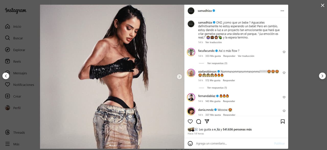 Samadhi Zendejas dice si está embarazada