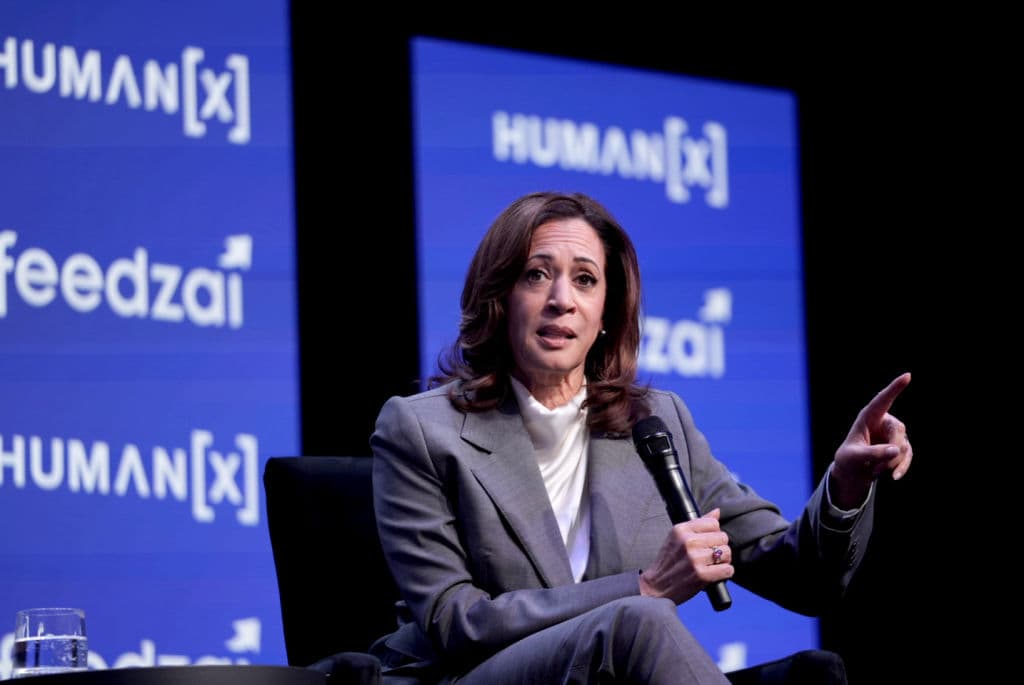 Kamala Harris durante una conferencia en Las Vegas, en marzo de 2025.