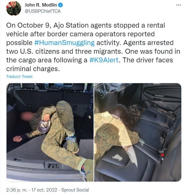 Apenas a comienzos de esta semana, Modlin dio cuenta de otro de los rostros de la inmigración irregular a manos de traficantes de personas.