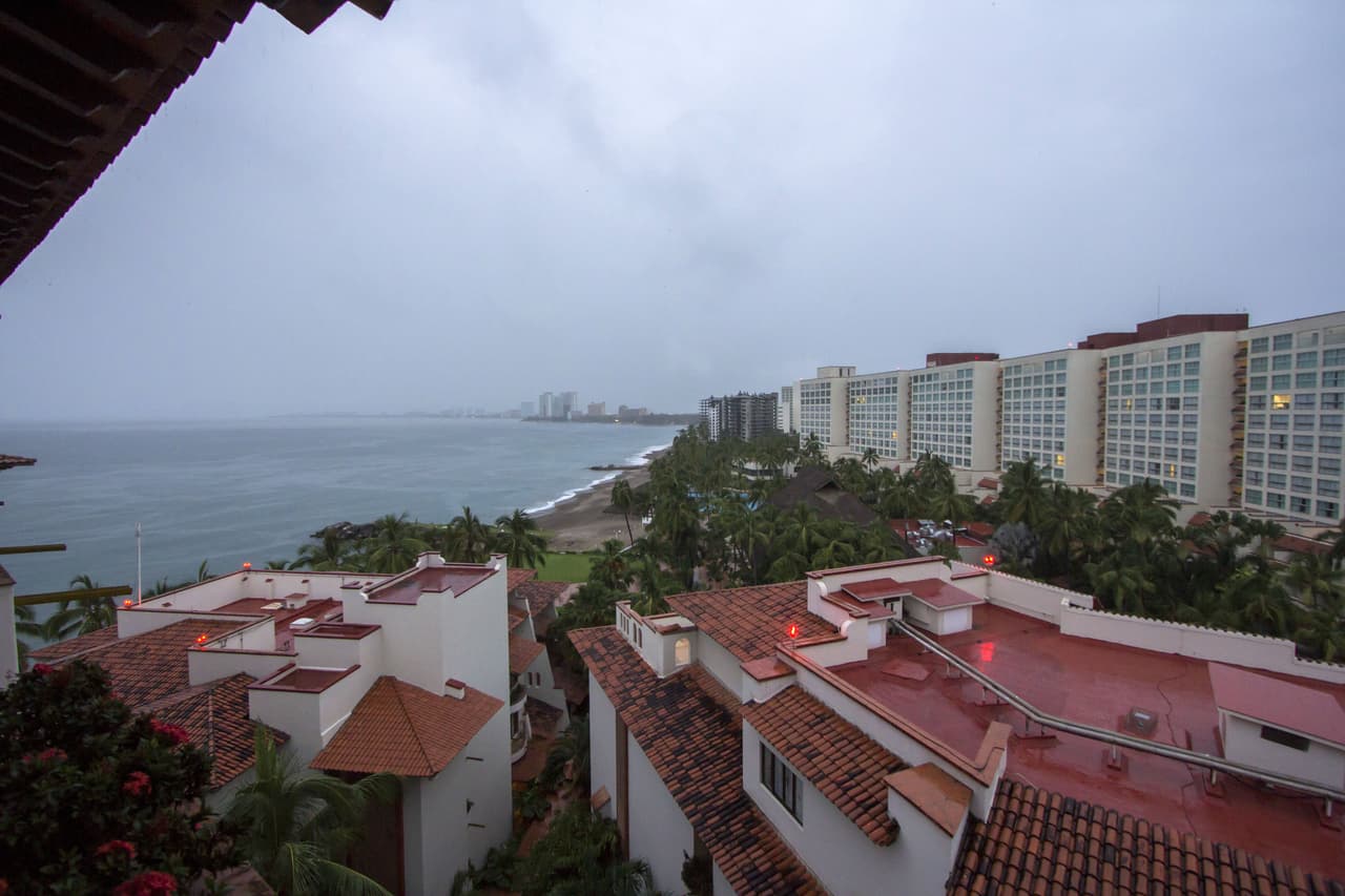 Patricia llegando a la costa mexicana el sábado.