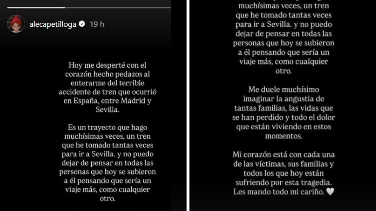 Alejandra Capetillo lamentó la tragedia ferroviaria acontecida en Toledo, España.