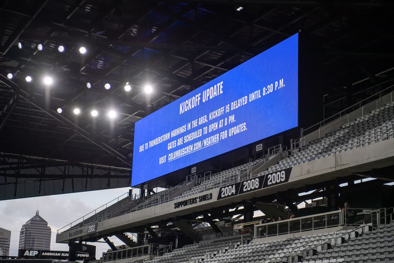 Se retrasa más Columbus Crew vs. Tigres de Concacaf por mal clima