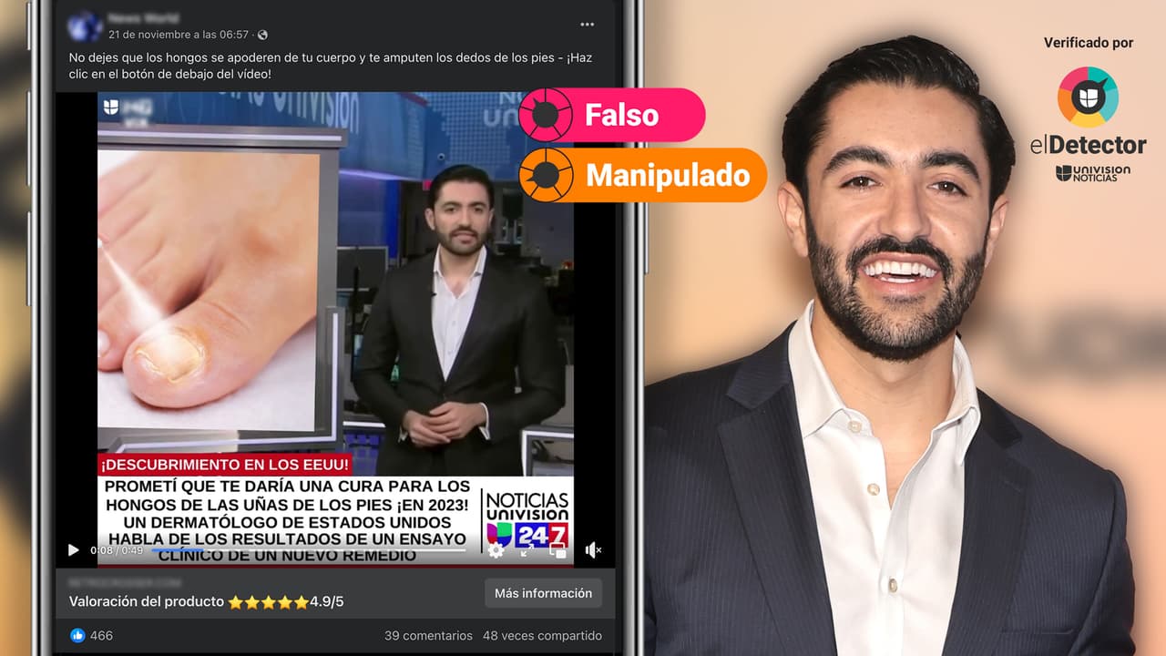 Ese producto para hongos en los pies usa falsamente la imagen del periodista Elián Zidán y de un médico ruso