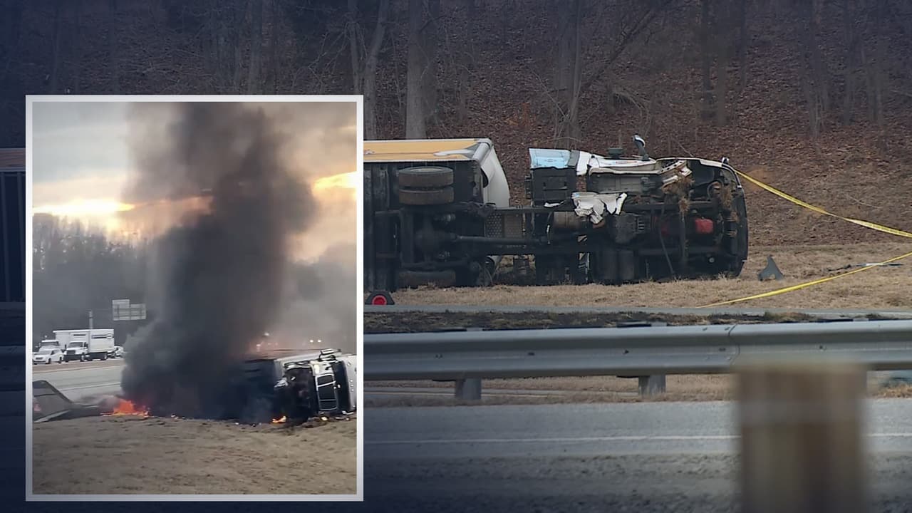 Muere piloto al estrellar avioneta contra un camión en la I-85 en Lexington 