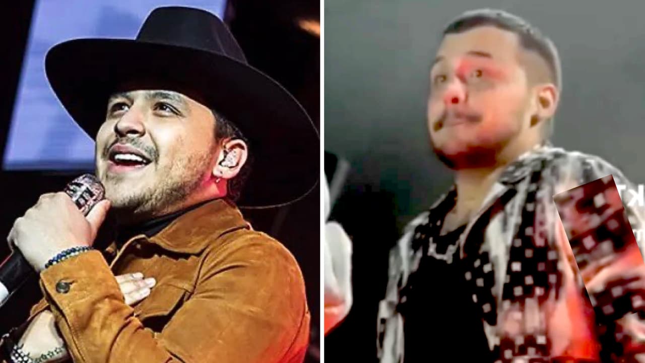 Christian Nodal quedó prendado de una fan tras cantar con ella en un concierto