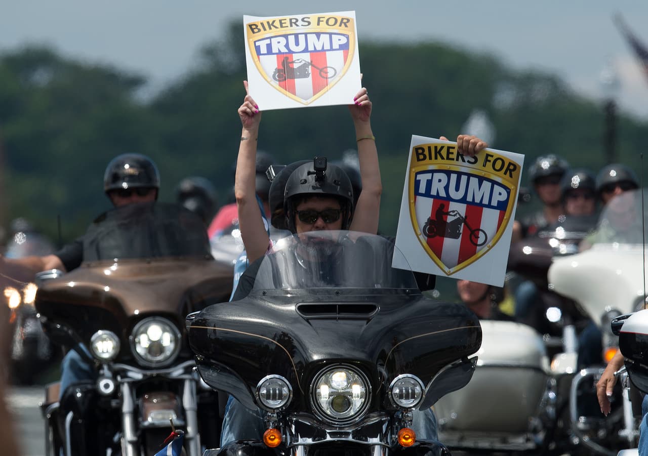El grupo que organiza Rolling Thunder tiene un discurso antiestablishment que guarda semejanzas con el del empresario.