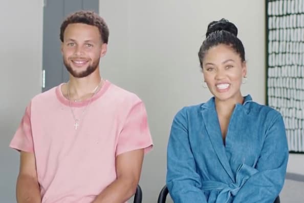 Stephen Curry y su esposa Ayesha Curry.