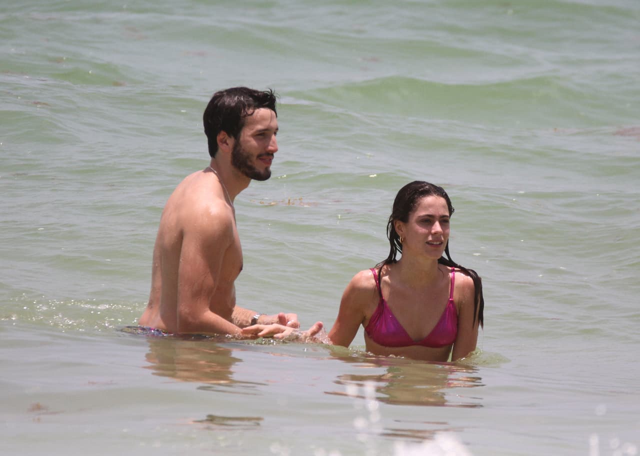Tras el baño, la pareja decidió retirarse.