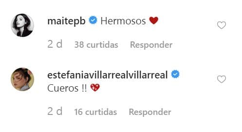 Maite Perroni y Estefanía Villarreal elogiaron así la publicación hecha por el menor de los hijos de Humberto Zurita. 
<br>