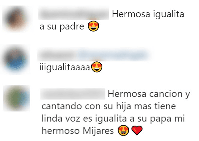 Sin embargo, también hay opiniones divididas, pues otros opinan que es 
<b>"igualita" a su padre.</b>
<br>