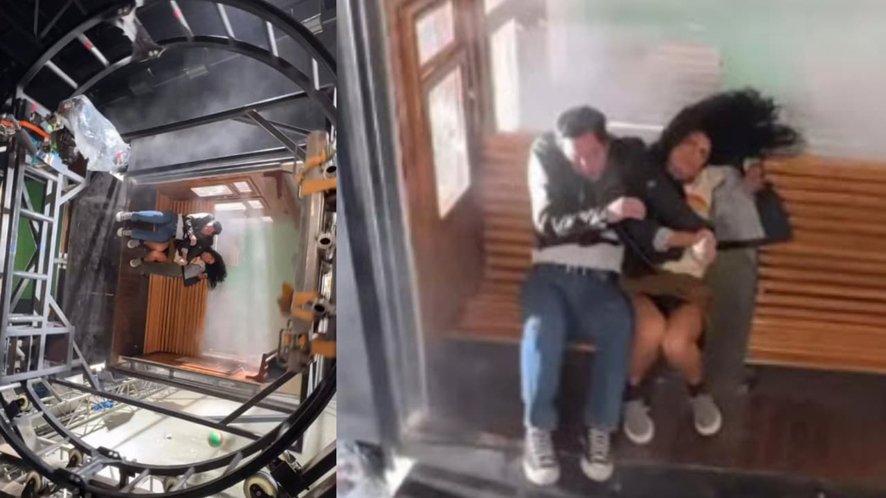 Esta es una de las fotos que ha compartido Aislinn Derbez desde España del rodaje de la película 'Hasta el fin del mundo' en la que también participa su exesposo Mauricio Ochmann.