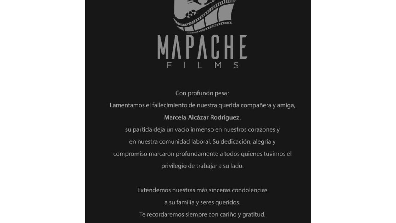 Mapache Films lamenta la muerte de la actriz Marcela Alcázar Rodríguez.