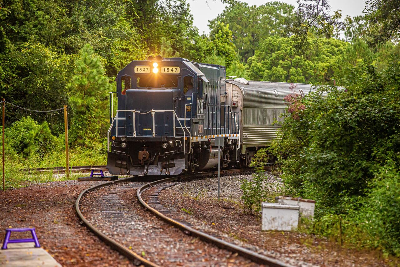 <b>Georgia Coastal Railway</b>
<br>
<b>Sitio web</b>: 
<a href="https://thegeorgiatrain.com/">https://thegeorgiatrain.com/</a> 
<br>
<b><a href="https://maps.app.goo.gl/uoemQ87cJfF7X3fA9">Cómo llegar</a> </b>
<br>
<br>Aunque los adultos son bienvenidos, el Ferrocarril Costero de Georgia en Kingsland tiene como objetivo introducir a los niños la aventura ferroviaria. No te pierdas el viaje en tren Good Ole o el tren pirata Shipwreckers a través de bosques y pantanos.