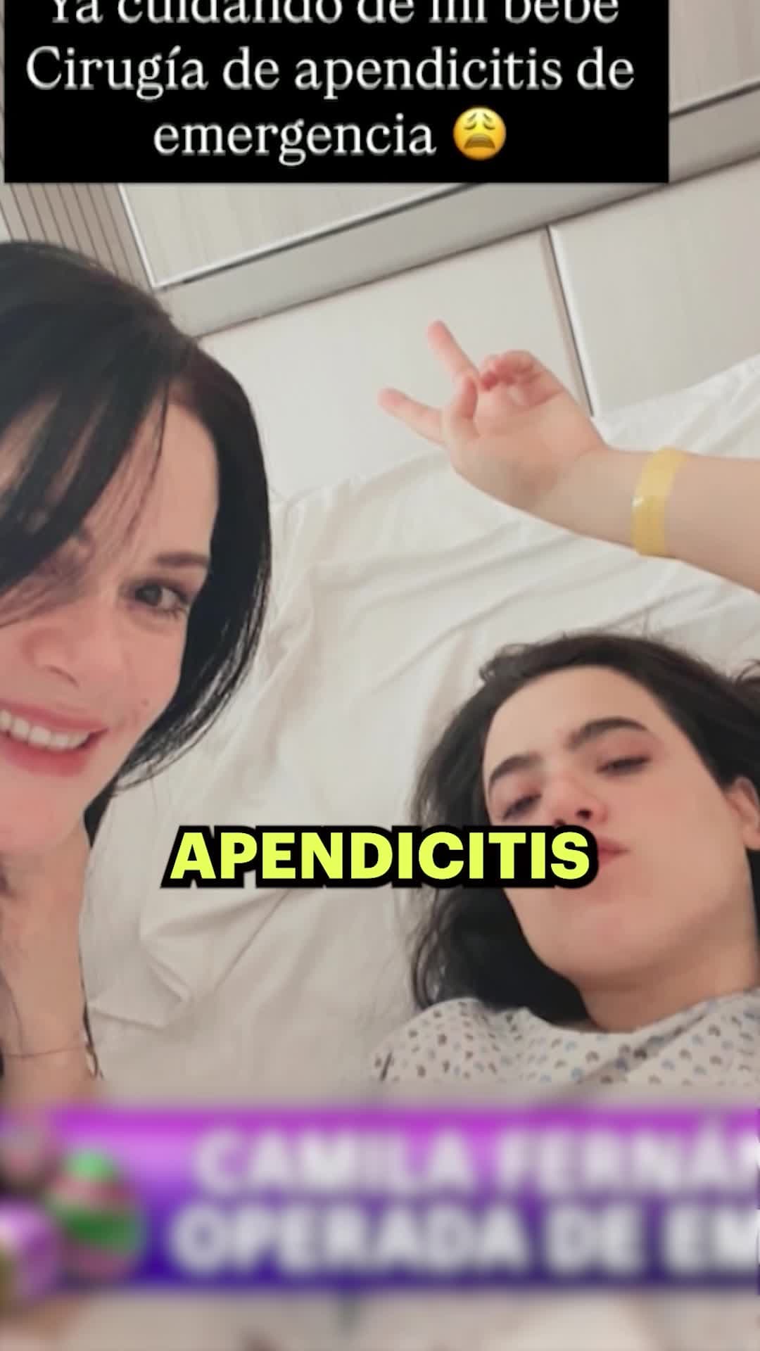 Operan de emergencia a Camila Fernández