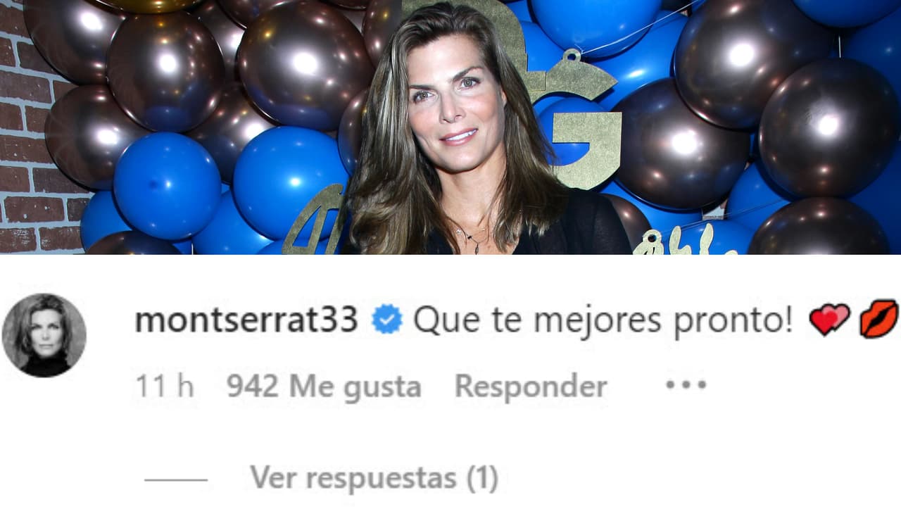Un beso y mucho amor le expresó Montserrat Oliver.