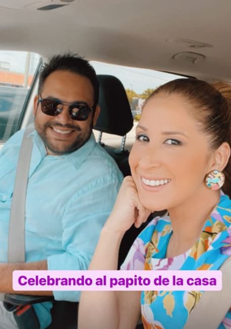 Además, aprovechó para felicitar a su esposo Santos Montero y escribió: "Celebrando al papito de la casa"