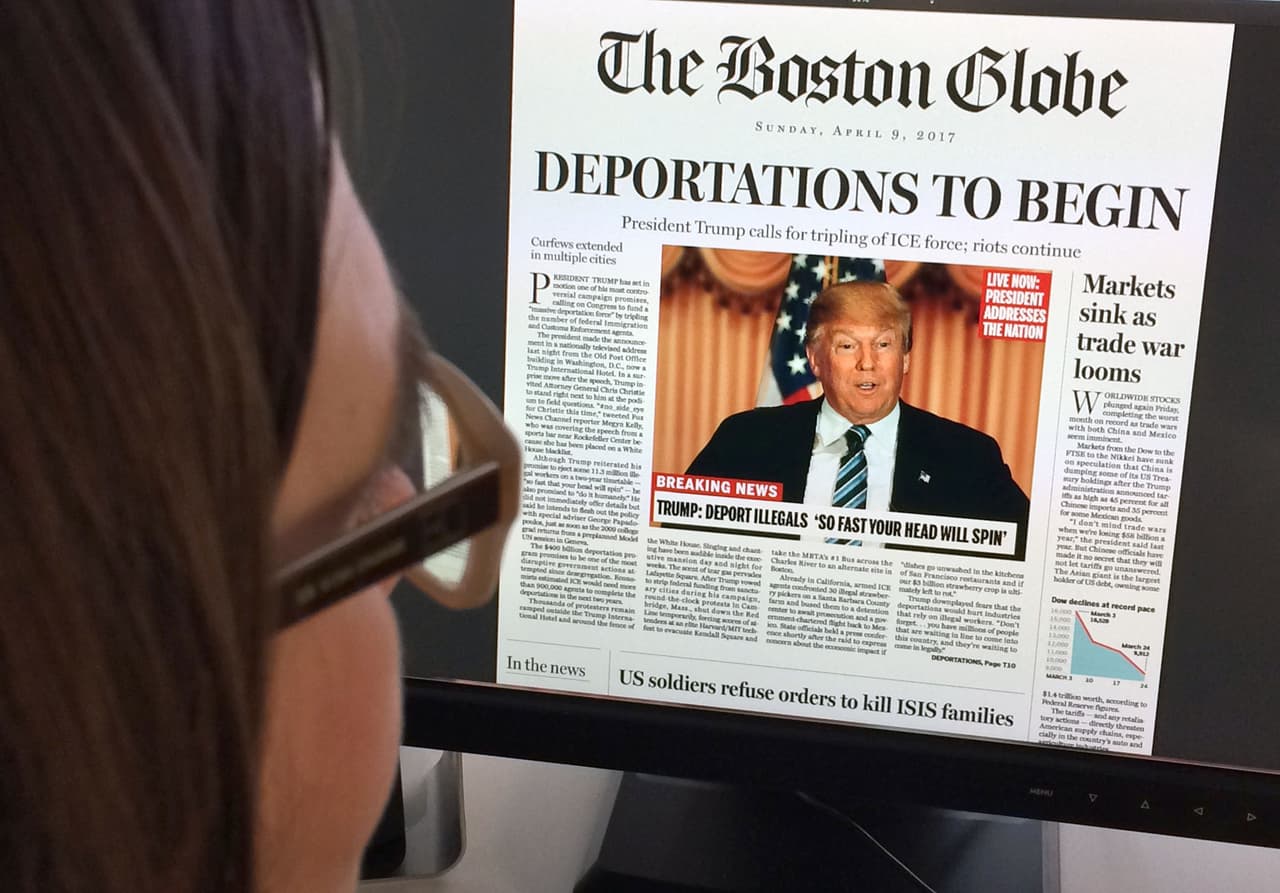 The Boston Globe predice las historias que cubriría si Trump llegara a ser presidente