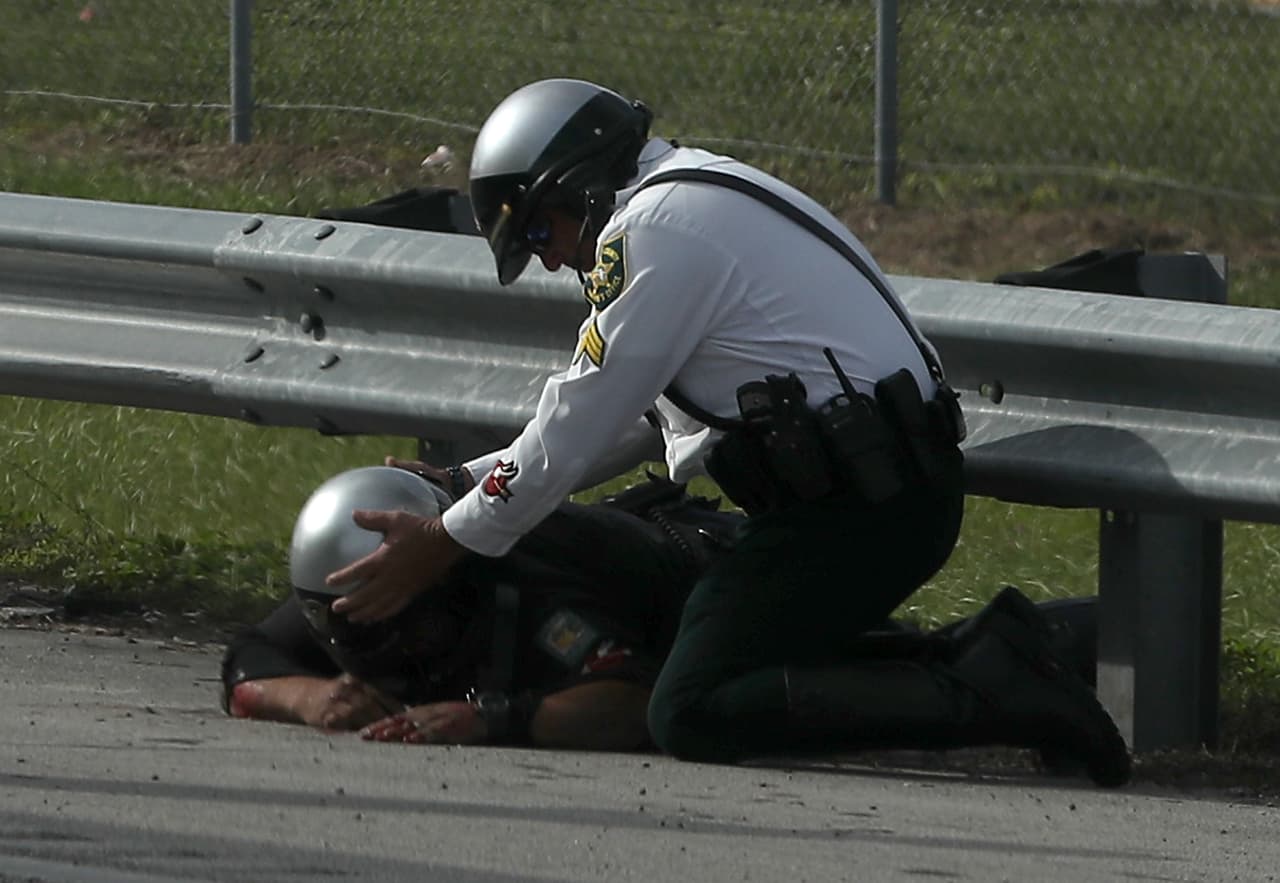 Policía accidentado en la Palmetto era parte de la escolta motorizada de Hillary Clinton