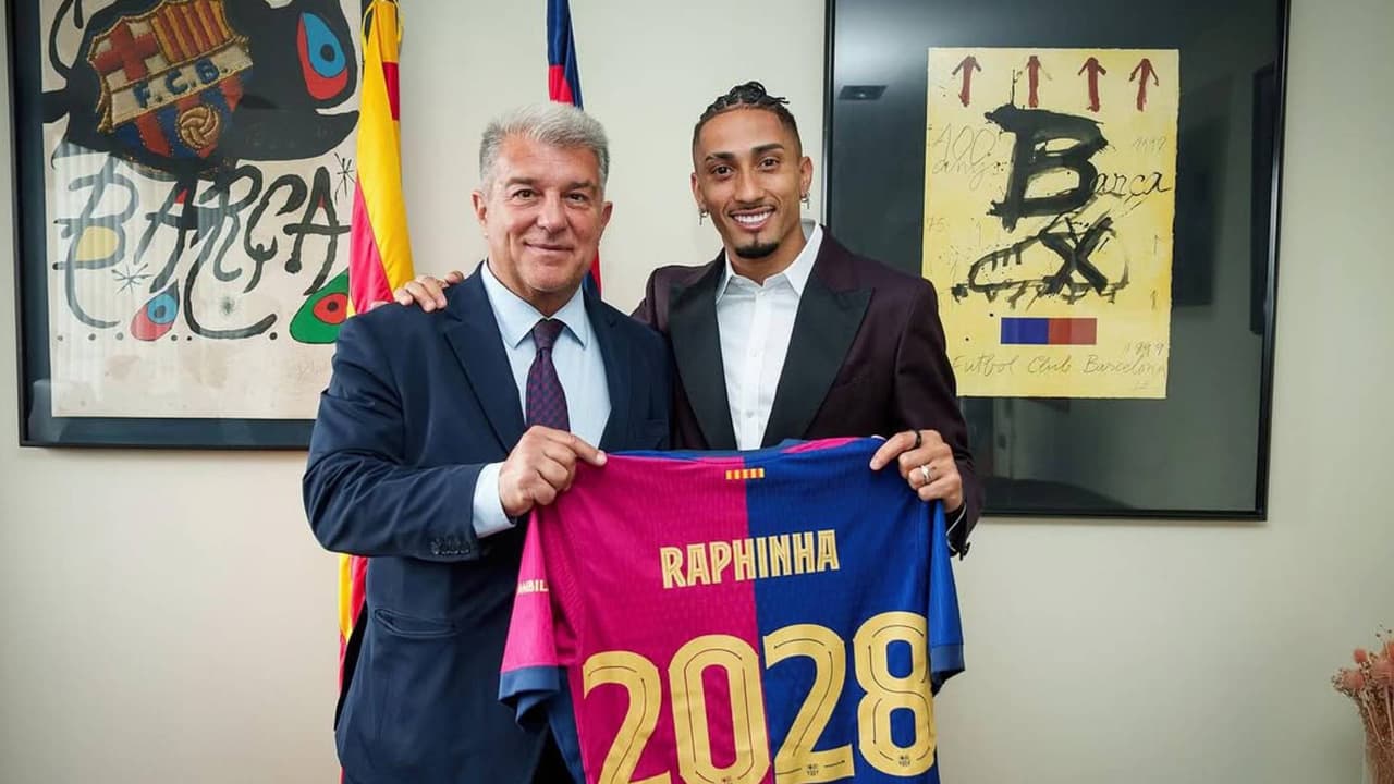 Laporta rompe el silencio sobre el futuro de Raphinha