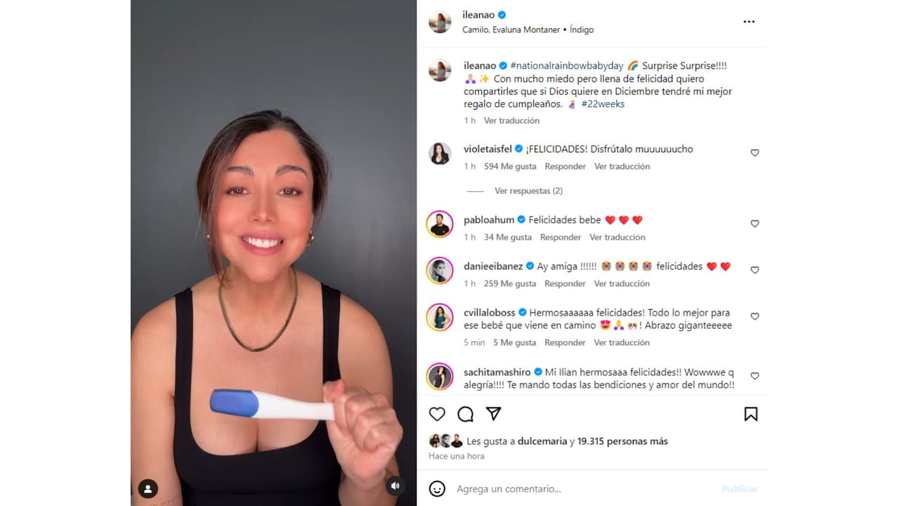 La actriz Ilean Almaguer anunció su embarazo en Instagram.