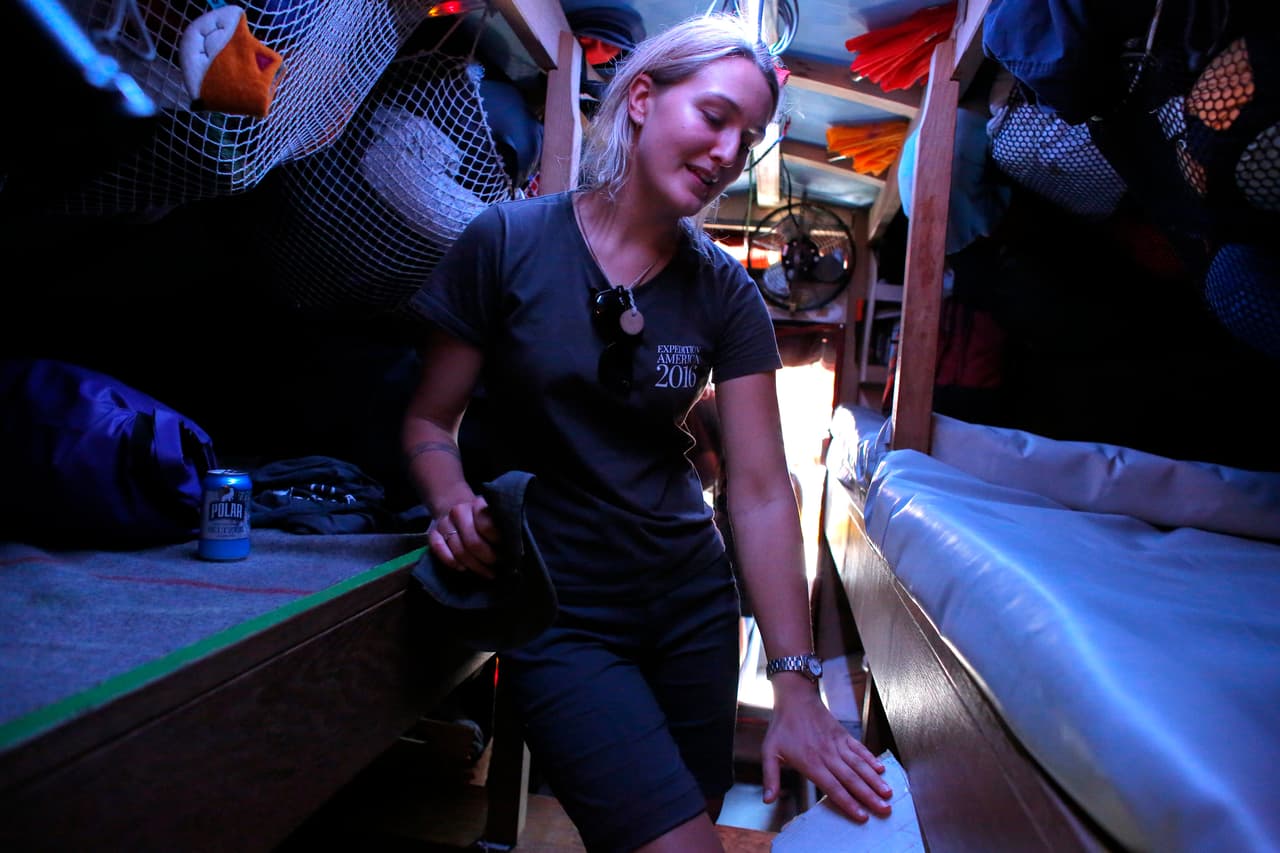 La tripulación intenta recrear las condiciones en las cuales navegaban los vikingos.