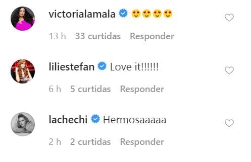 Personalidades como la cantante Victoria La Mala, Lili Estefan y Karen Martínez, esposa de Juanes, fueron otras de las famosas que apoyaron el look.