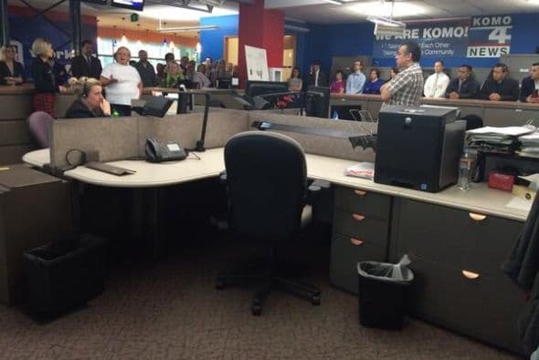 El helicóptero pertenecía a la cadena de noticias Komo, cuyo helipuerto se encuentra cerca del centro de Seattle. Fotografía tomada de Komo News.