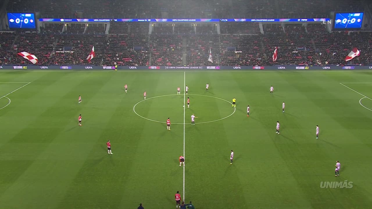Arranca el juego entre el PSV y el Girona de Champions League