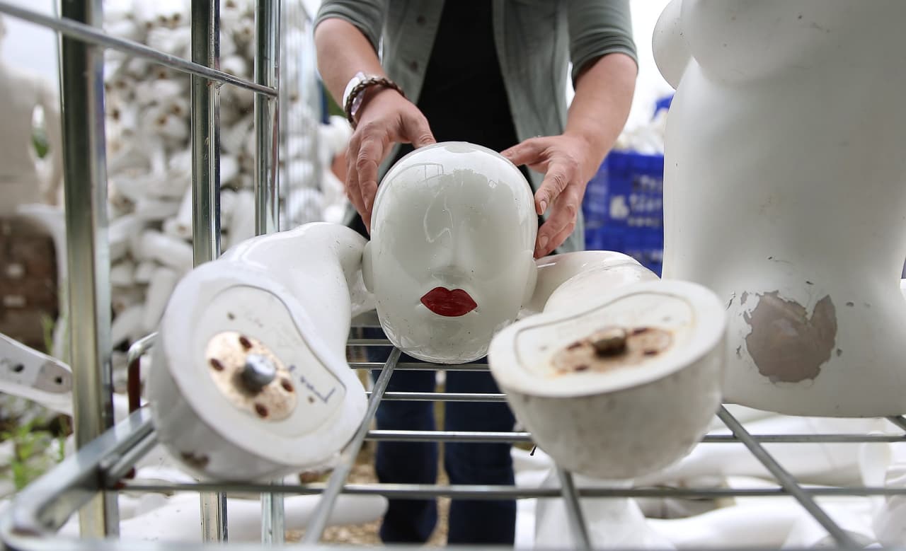 Roz compró los muñecos a bajo precio por ser dañados y afectados durante la recesión en Gran Bretaña.