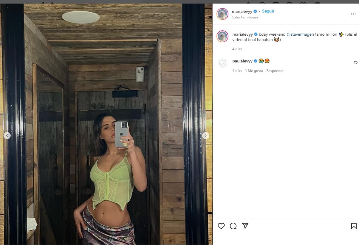 María Levy festejó su cumpleaños número 26 en Londres.