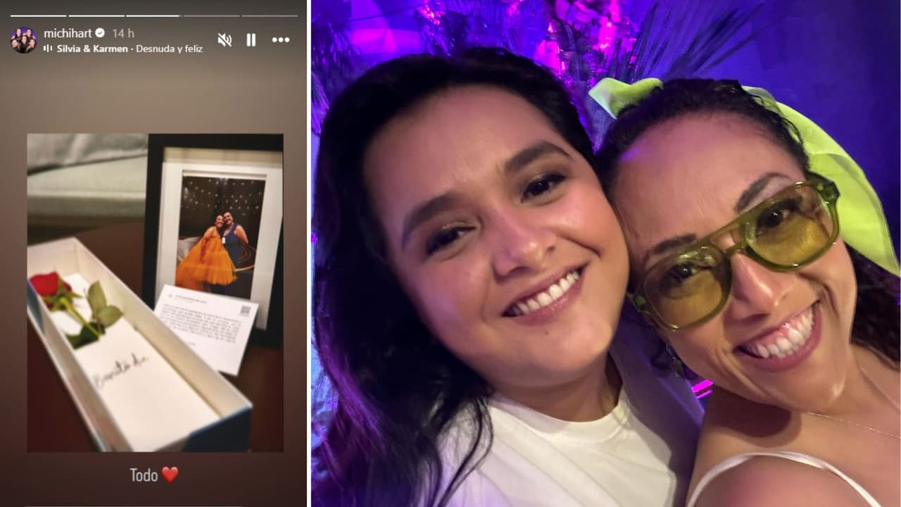 Michelle Rodríguez presumió un posible obsequio de su novia.