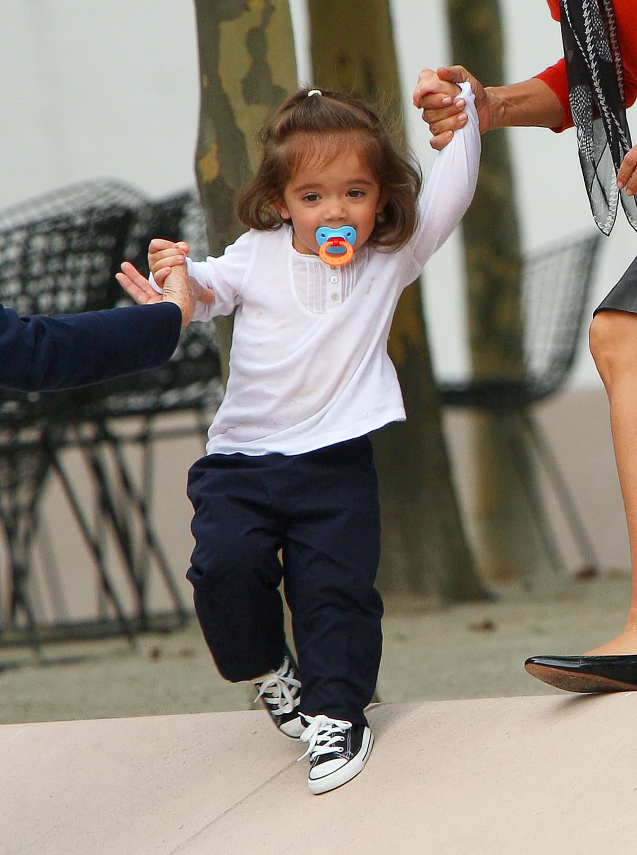 Cuando aprendía a caminar.