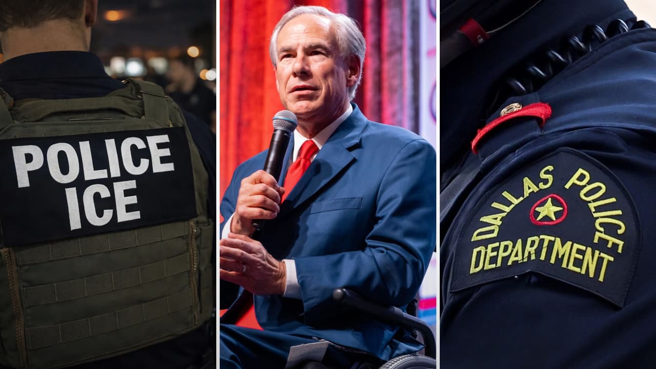 Greg Abbott amenaza con quitarle $32 millones a Dallas por no colaborar con ICE