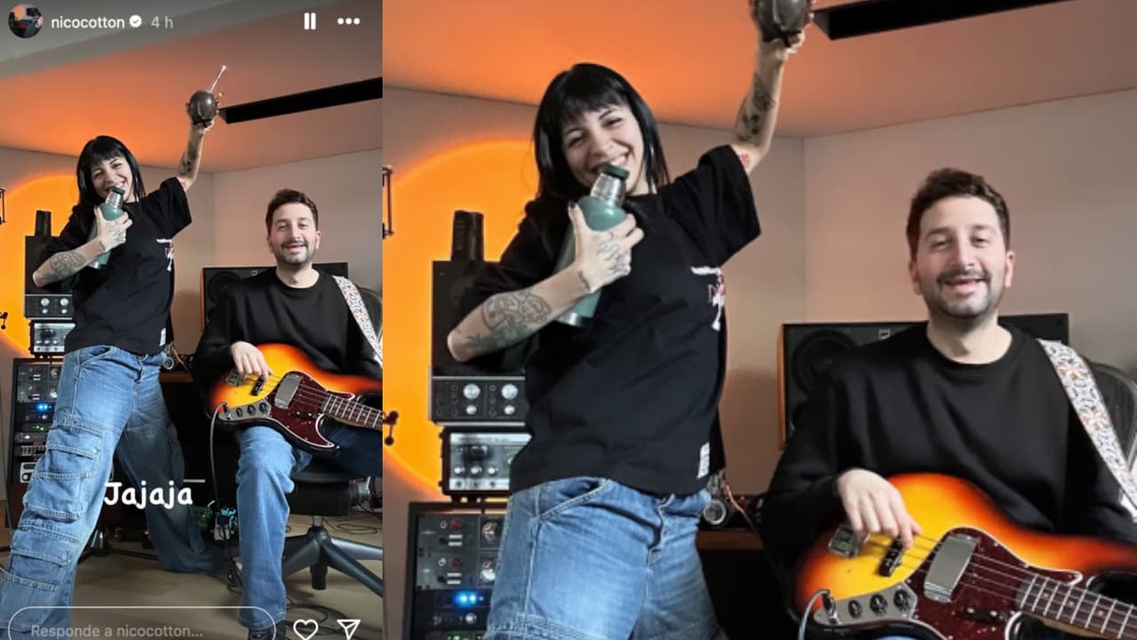 Esta es la foto en la que Cazzu apareció junto al productor Nico Cotton y que generó especulaciones sobre un supuesto romance entre ellos.