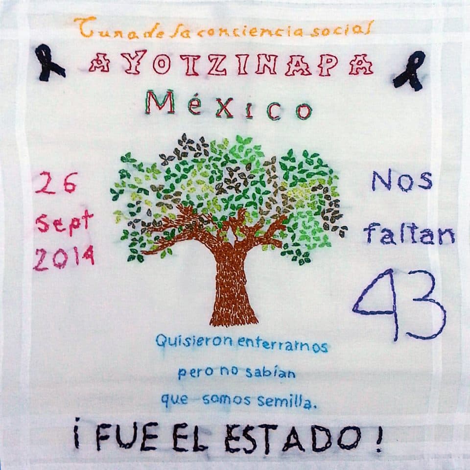 Teresa Carmona Lobo “Fue el Estado” Bordado, México