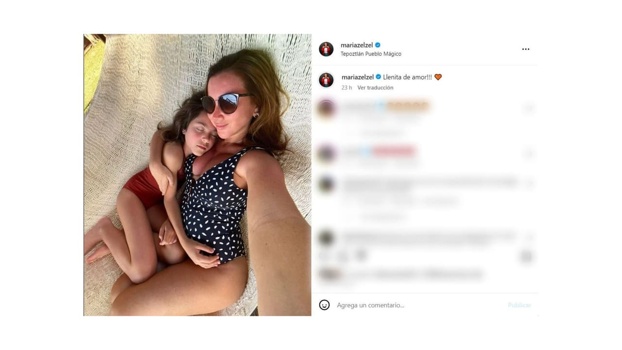 Así presumió Mariazel su embarazo.