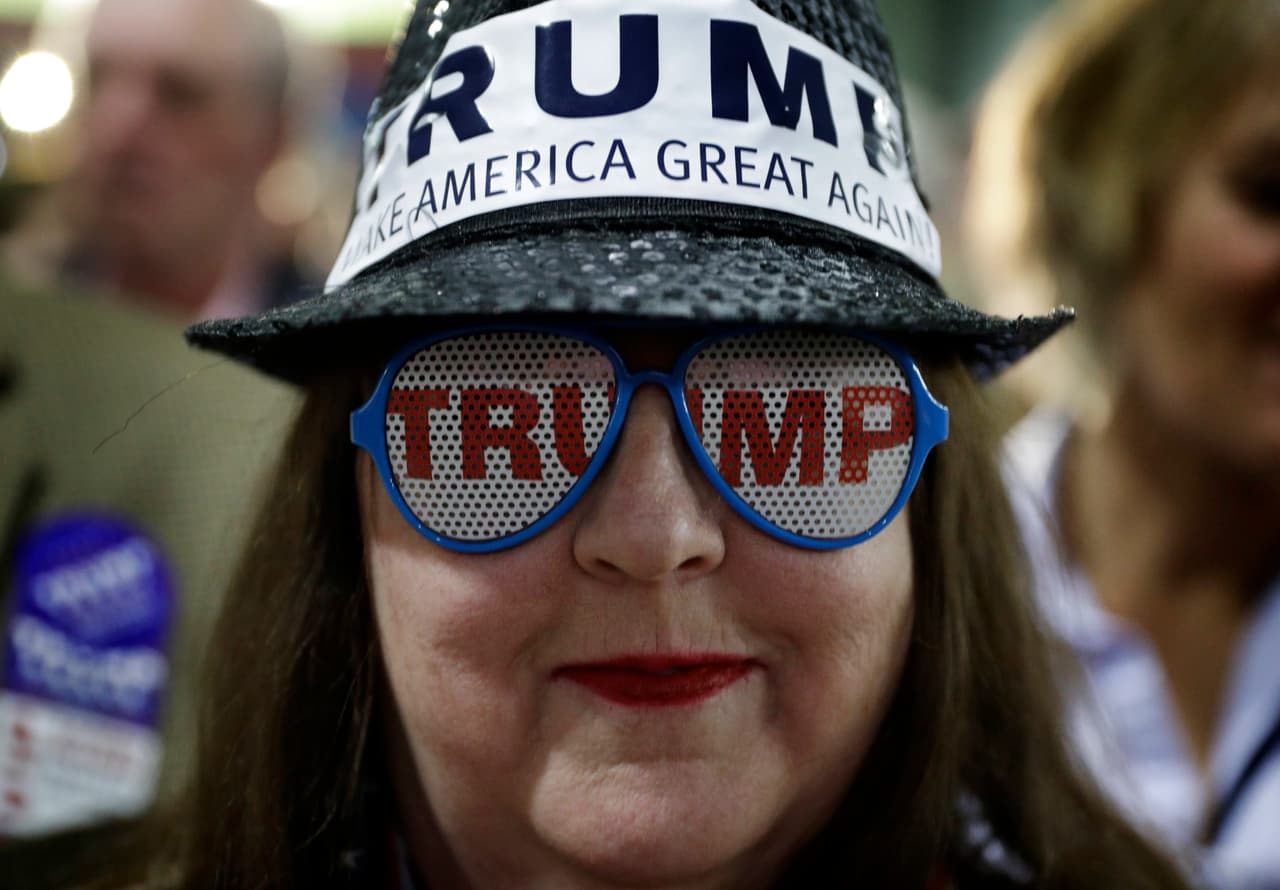 Una seguidora de Trump en Bedford (New Hampshire).