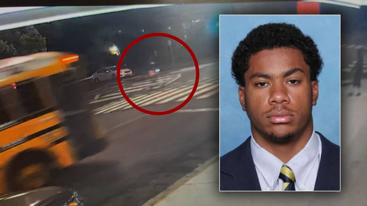 Video muestra momento en que jugador de futbol americano es atropellado por un autobús escolar