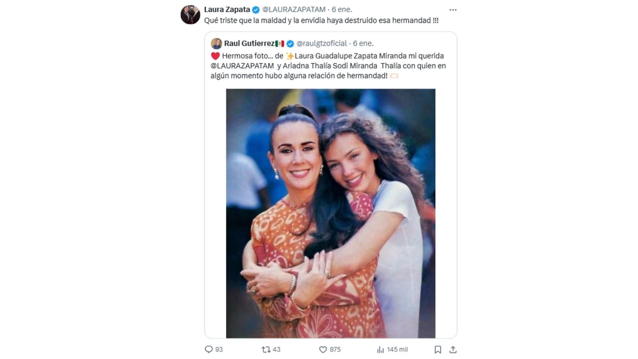 Laura Zapata hizo fuertes revelaciones sobre su distanciamiento con Thalía.