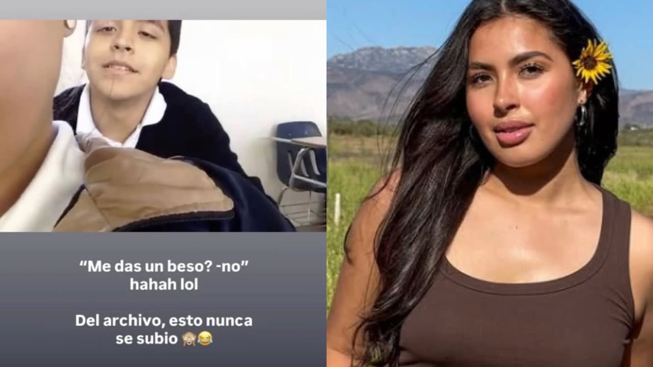 En una de las fotos, Nodal aparece aparentemente pidiéndole un beso a Lisa Fernanda Macías.