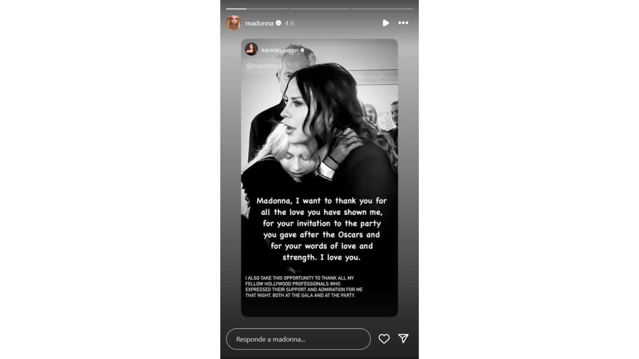 Así reaccionó Madonna al mensaje de Karla Sofía Gascón.