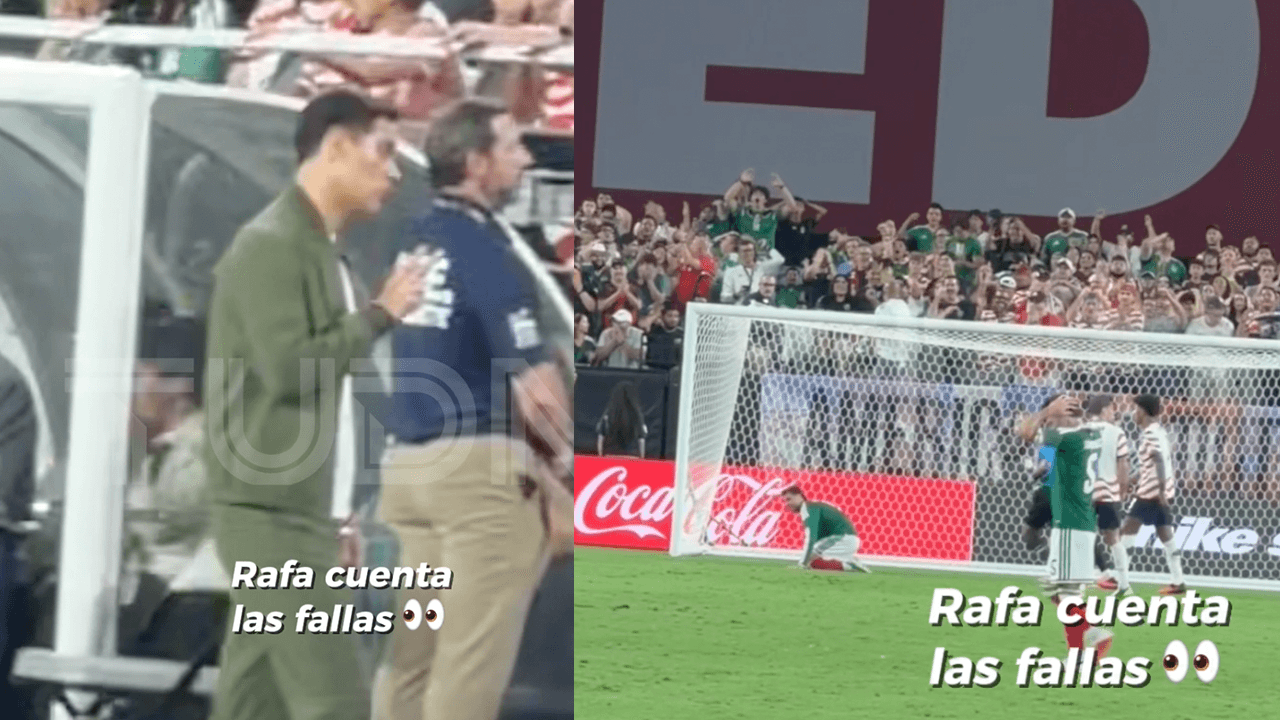 ¡Video exclusivo! Rafa Márquez le cuenta las fallas a Santiago Giménez en pleno partido