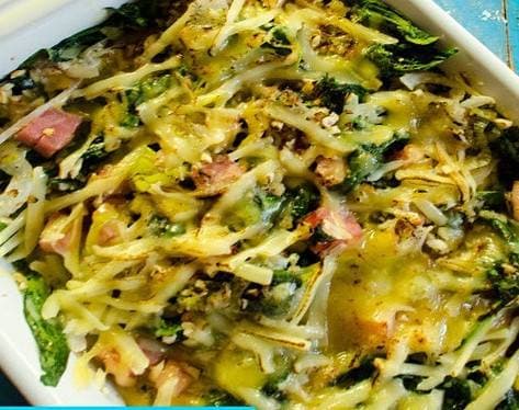 Consiente a tu familia y prepara esta deliciosa receta de espinacas con tocino gratinados.