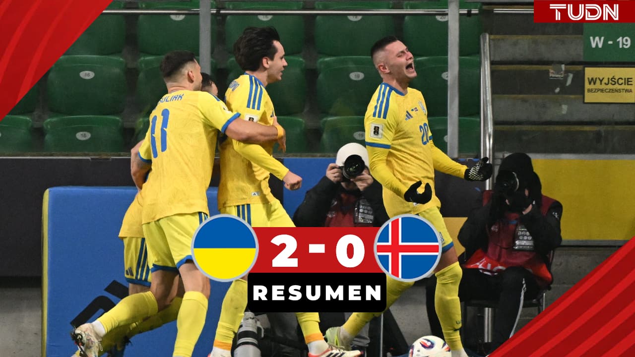 Resumen | Ucrania le gana a Islandia y se jugará la clasificación al Mundial 2026