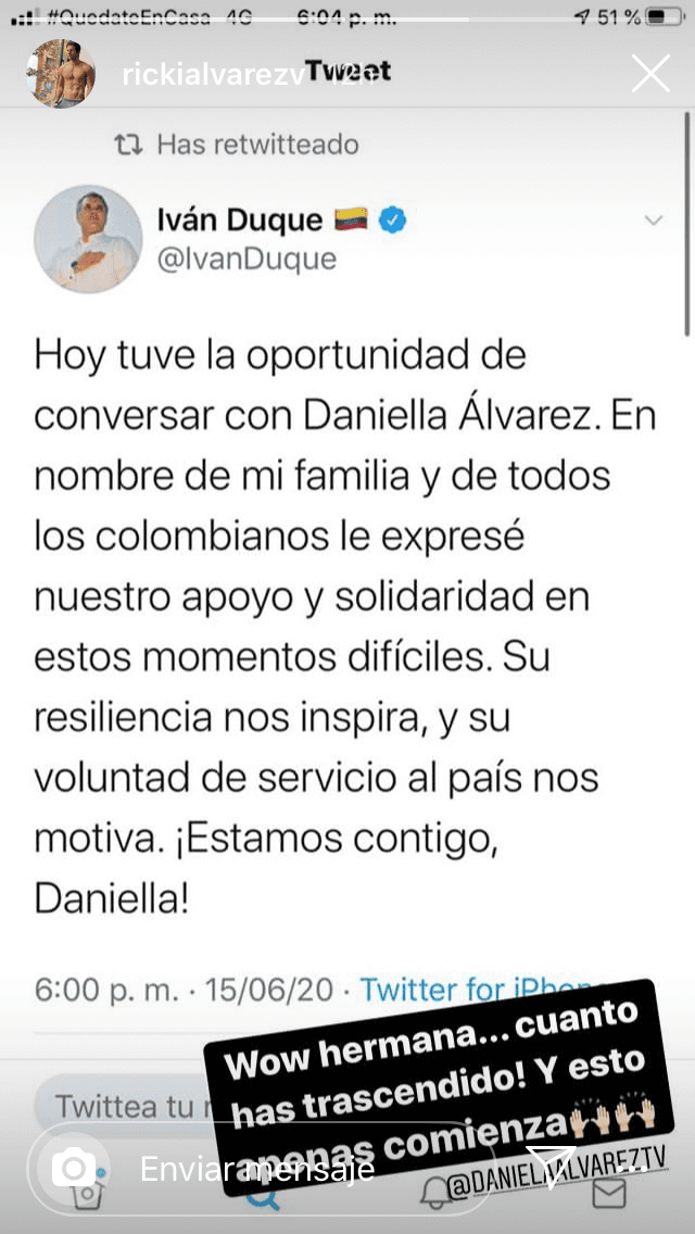 "Wow hermana, 
<b>¡cuánto has trascendido! </b>Y esto apenas comienza", escribió.
<br>